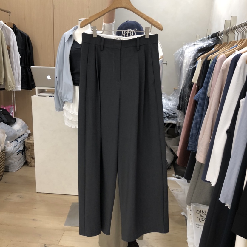 VILLABUTTON韓國代購女裝新款推薦休閑26春夏熱賣職業休閑褲VILLABUTTON休閑褲圖色1