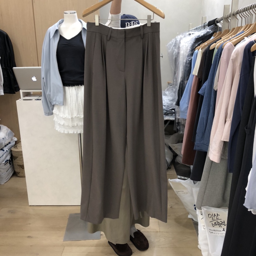 VILLABUTTON韓國代購女裝新款推薦休閑26春夏熱賣職業休閑褲VILLABUTTON休閑褲圖色2