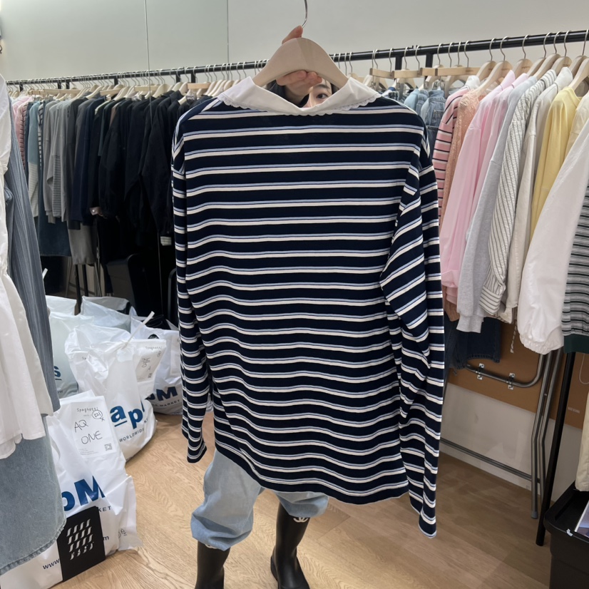 SPAGHETTI韓國東大門直郵女士新款熱賣休閑推薦時尚長袖T恤spaghetti長袖T恤