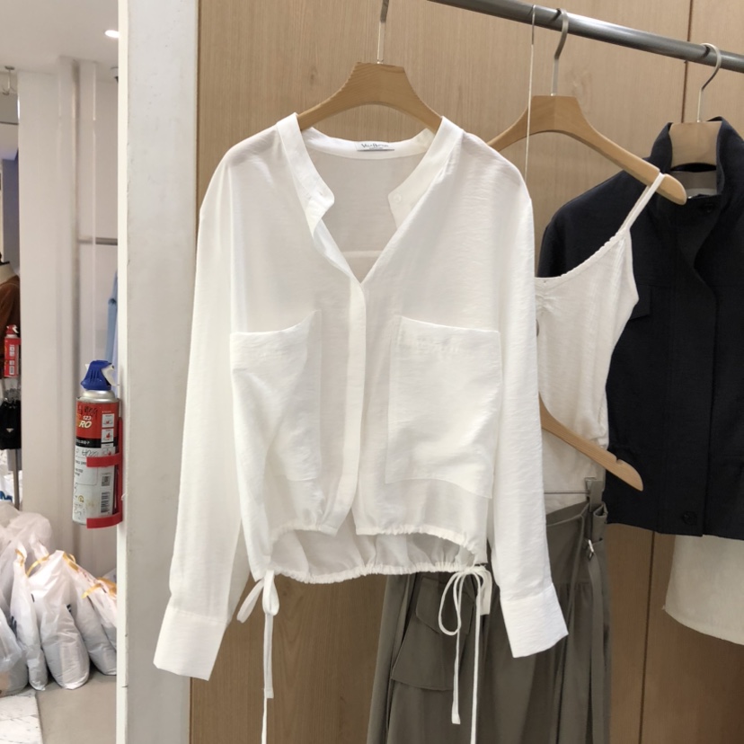 VILLABUTTON韓國直郵實拍女士新品人氣熱賣襯衫蕾絲衫口袋VILLABUTTON襯衫/蕾絲衫圖色2