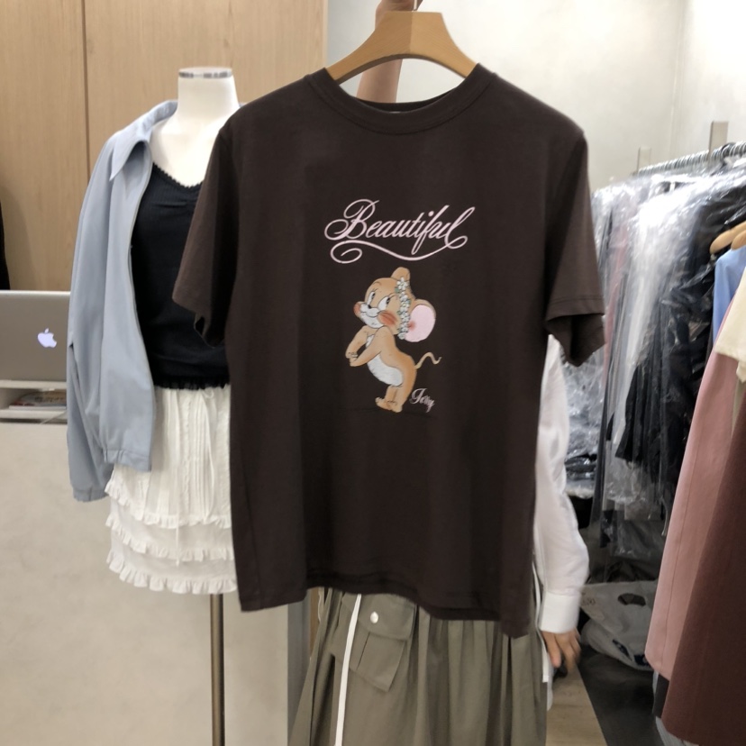 VILLABUTTON韓國直郵女士新款人氣休閑職業熱賣推薦26春夏T恤VILLABUTTONT恤圖色1