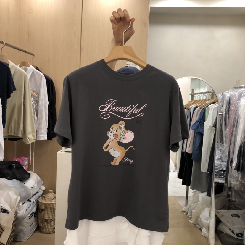 VILLABUTTON韓國直郵女士新款人氣休閑職業熱賣推薦26春夏T恤VILLABUTTONT恤圖色2