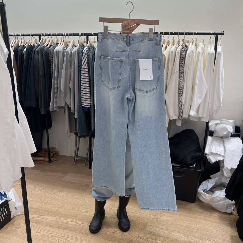 SPAGHETTI韓國代購女士新品推薦人氣職業休閑時尚26春夏牛仔褲spaghetti牛仔褲