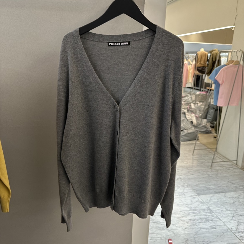 PROJECT WAVE-P韓國代購女士新款26春夏針織衫羊絨開衫PROJECT WAVE針織衫圖色2