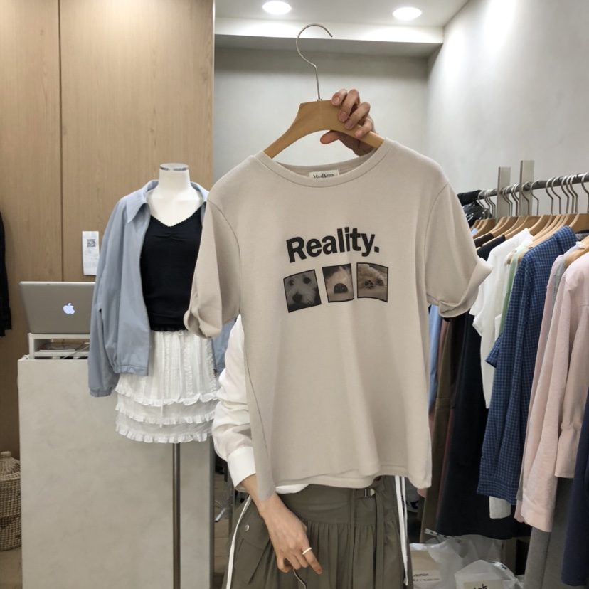 VILLABUTTON韓國東大門直郵女裝新款26春夏休閑時尚熱賣T恤VILLABUTTONT恤圖色2