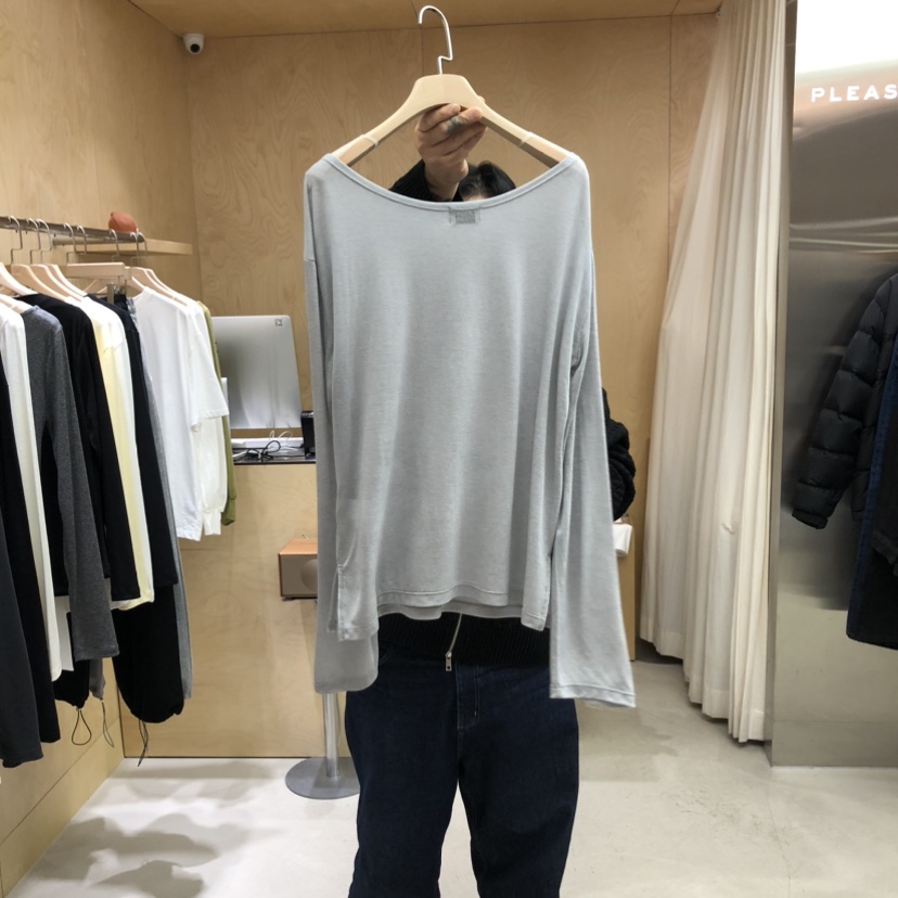 PLEASURE韓國東大門代購女裝新品休閑26春夏長袖T恤不含圍巾PLEASURE長袖T恤