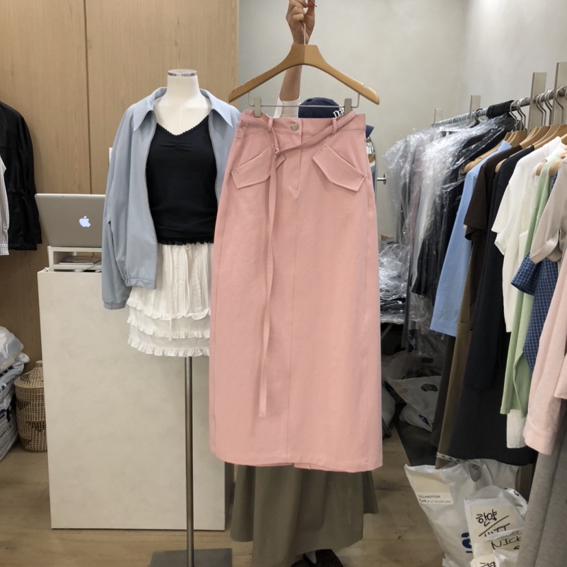 VILLABUTTON韓國直郵實拍女裝新款時尚熱賣職業休閑長裙長款VILLABUTTON長裙圖色2