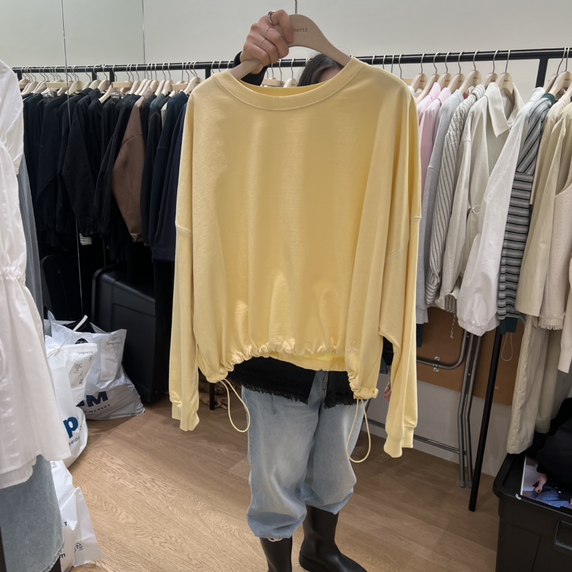 SPAGHETTI韓國直郵女士新品熱賣時尚人氣休閑推薦長袖T恤spaghetti長袖T恤圖色2