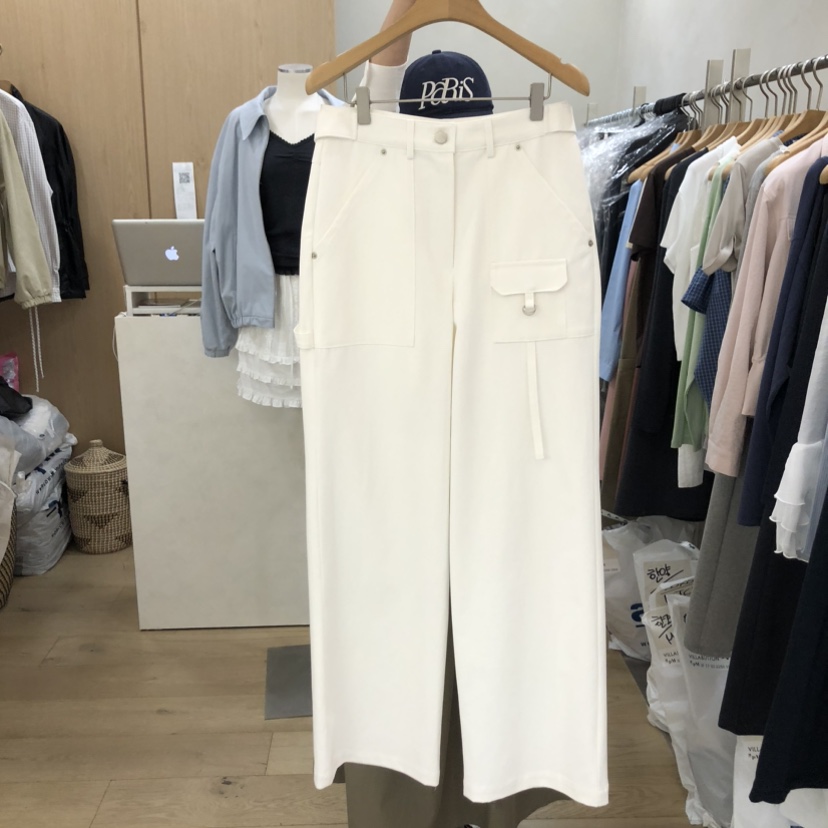 VILLABUTTON韓國直郵女士新品推薦26春夏職業休閑休閑褲腰帶VILLABUTTON休閑褲圖色1