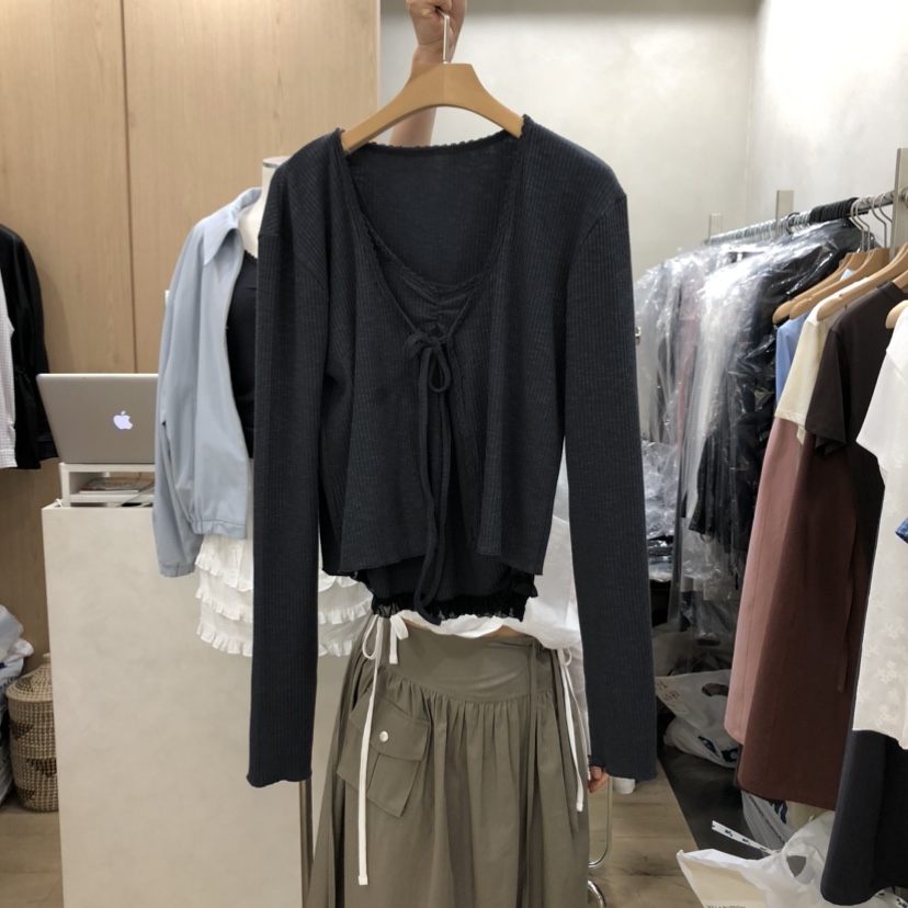 VILLABUTTON韓國東大門代購女裝新款休閑職業26春夏長袖T恤VILLABUTTON長袖T恤圖色1