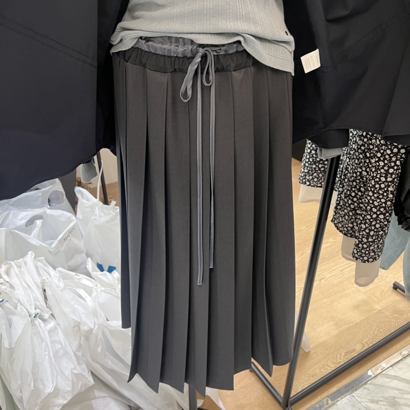 SPAGHETTI韓國直郵女士新款職業熱賣休閑推薦26春夏長裙褶皺spaghetti長裙圖色2