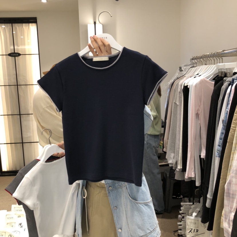 VENIR-a韓國直郵女士新款職業26春夏推薦人氣時尚熱賣T恤VENIR-aT恤圖色1