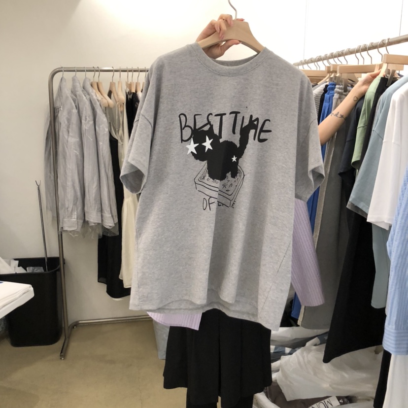 MUNSELL韓國東大門代購女士新品推薦職業26春夏人氣熱賣T恤MUNSELLT恤圖色1