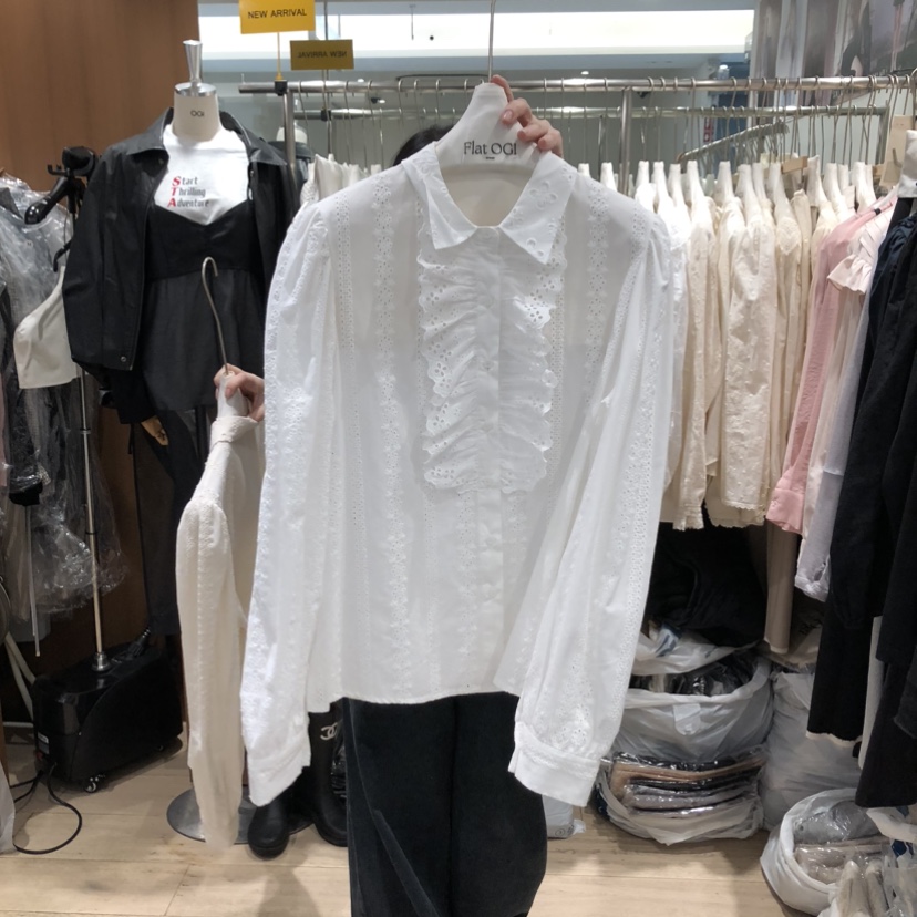 OGI韓國東大門代購女裝新品時尚推薦26春夏休閑襯衫蕾絲衫FLat OGI襯衫/蕾絲衫圖色2