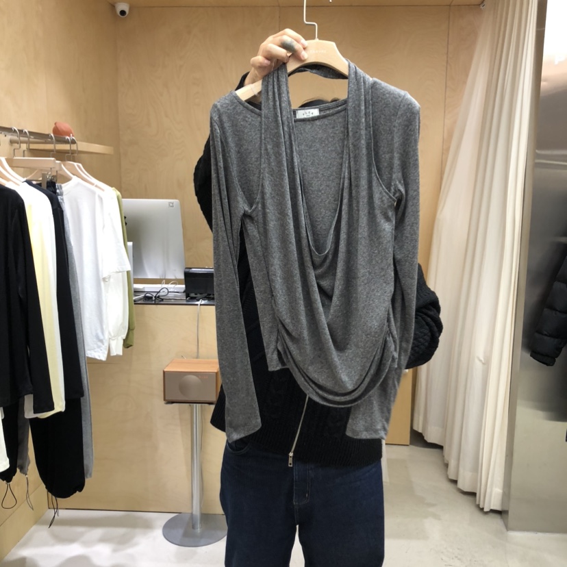 PLEASURE韓國東大門直郵女裝新品時尚休閑熱賣人氣長袖T恤PLEASURE長袖T恤圖色2