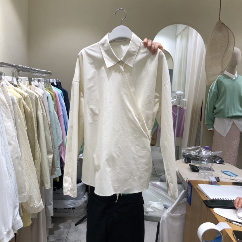 BROCCOLISALAD韓國直郵實拍女士新款休閑26春夏襯衫蕾絲衫BROCCOLISALAD襯衫/蕾絲衫圖色1