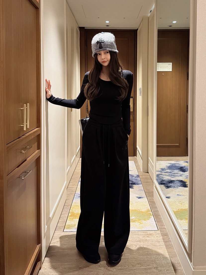 CLOTH韓國直郵女裝新款熱賣推薦26春夏職業時尚休閑褲褶裥CLOTH休閑褲