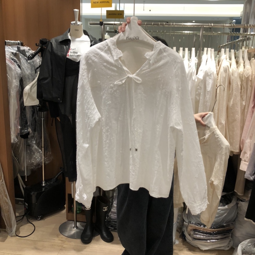 OGI韓國直郵實拍女裝新款休閑熱賣推薦職業26春夏襯衫蕾絲衫FLat OGI襯衫/蕾絲衫