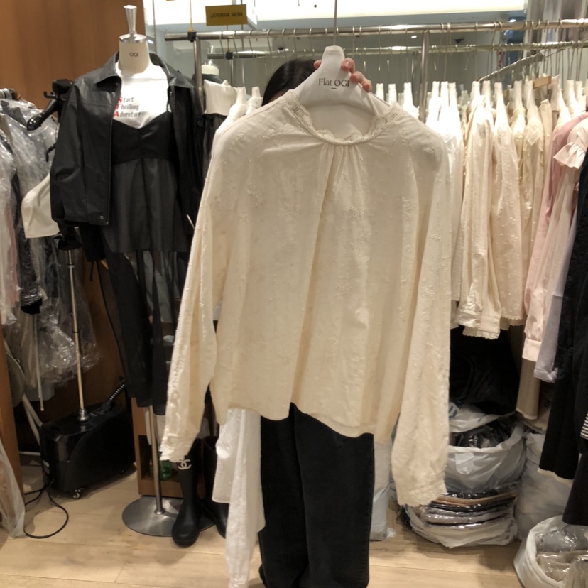 OGI韓國直郵實拍女裝新款休閑熱賣推薦職業26春夏襯衫蕾絲衫FLat OGI襯衫/蕾絲衫圖色1