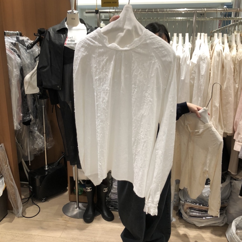 OGI韓國直郵實拍女裝新款休閑熱賣推薦職業26春夏襯衫蕾絲衫FLat OGI襯衫/蕾絲衫圖色2