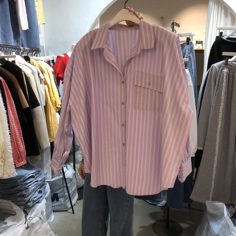 OZ韓國直郵實拍女士新品休閑熱賣時尚人氣襯衫蕾絲衫口袋OZ.ounce襯衫/蕾絲衫圖色1