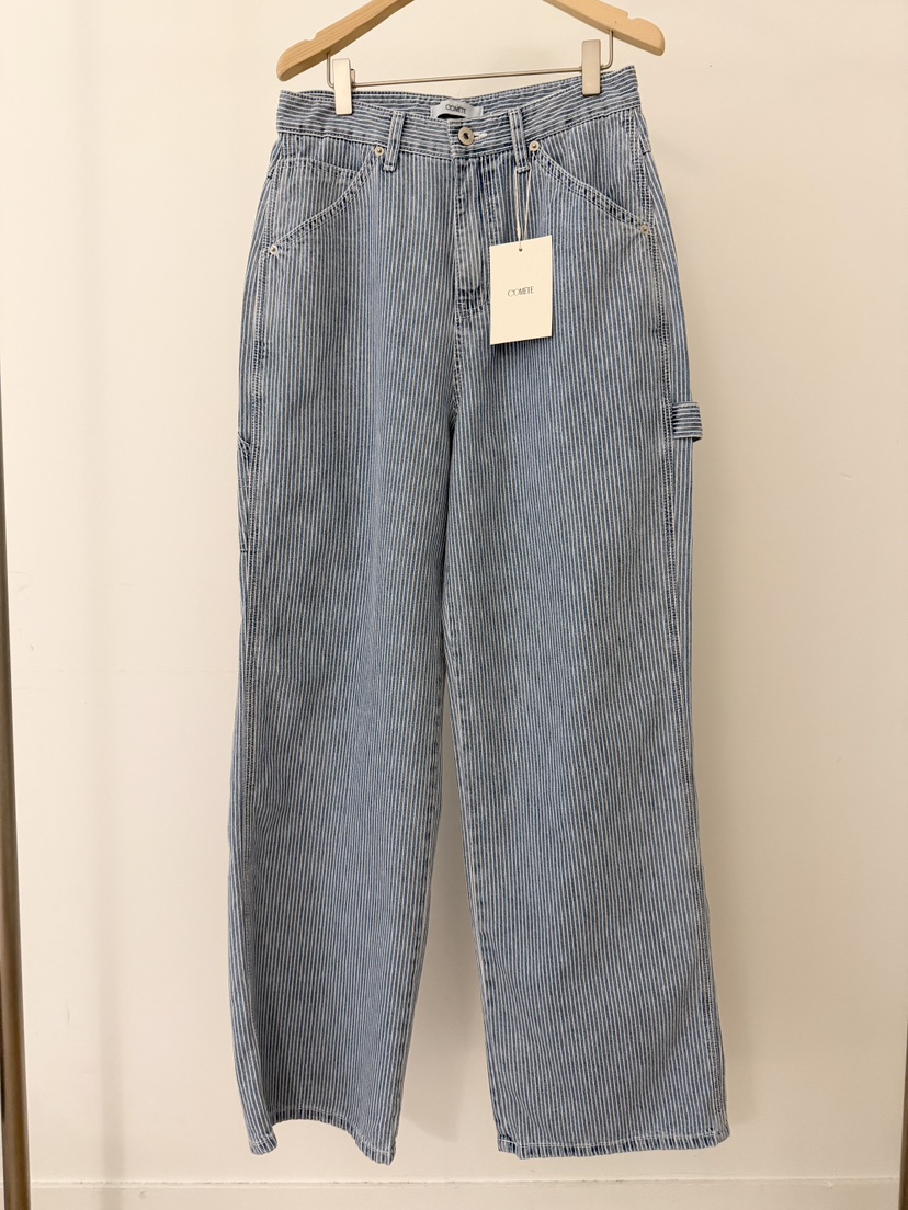 COMETE韓國直郵實拍女士新品26春夏人氣熱賣職業休閑牛仔褲COMETE牛仔褲圖色1