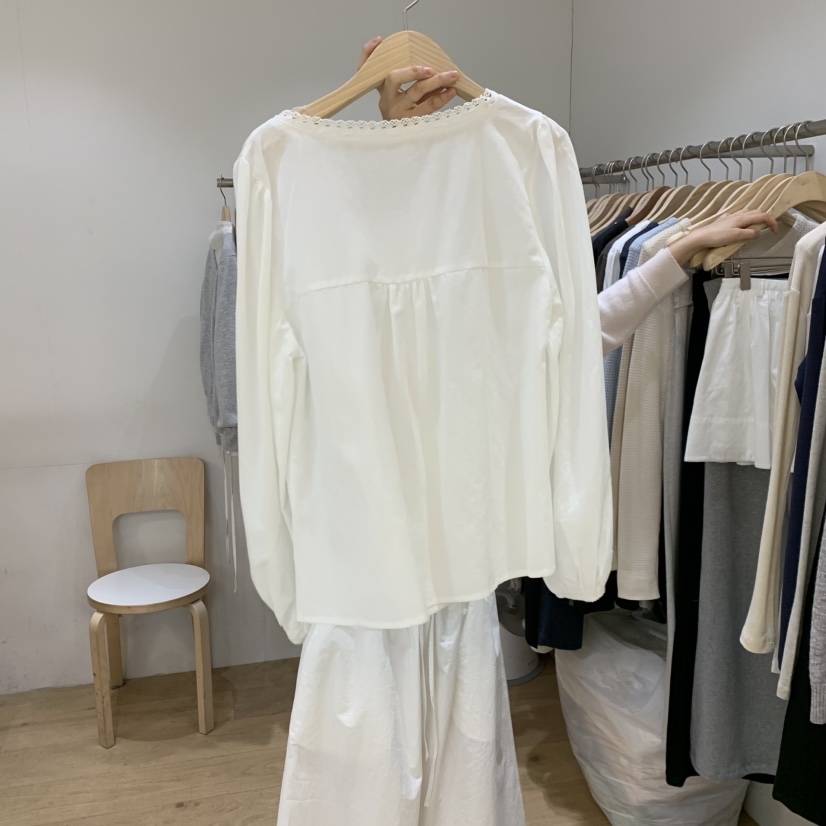 FOREST韓國東大門直郵女裝新品26春夏人氣休閑襯衫蕾絲衫FOREST襯衫/蕾絲衫