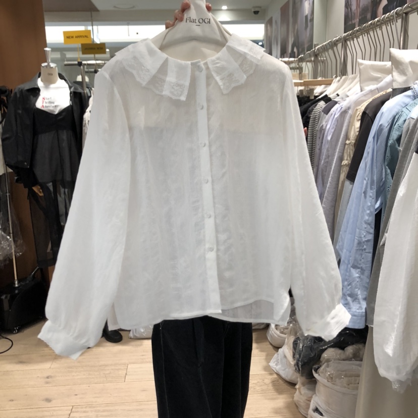 OGI韓國東大門代購女裝新品職業人氣26春夏推薦襯衫蕾絲衫FLat OGI襯衫/蕾絲衫圖色1
