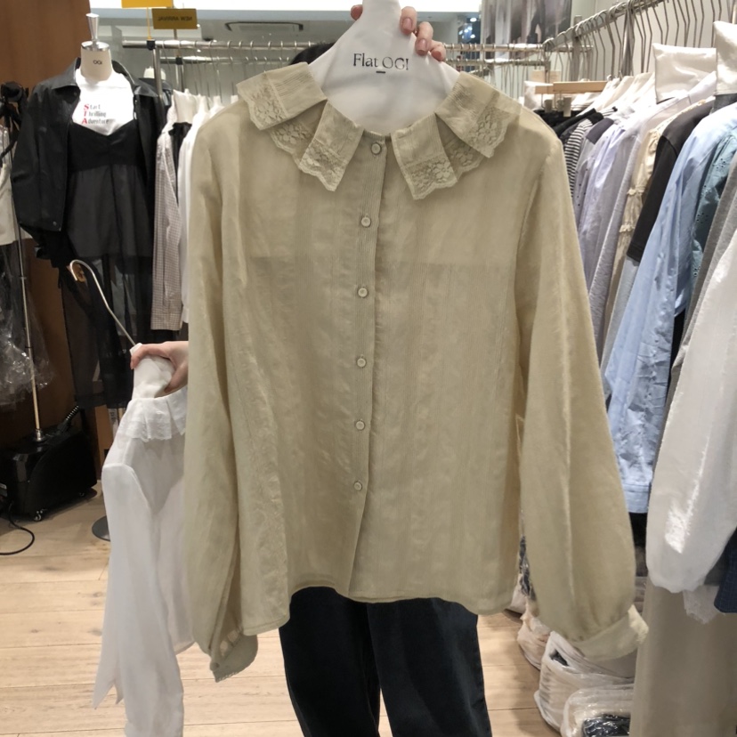 OGI韓國東大門代購女裝新品職業人氣26春夏推薦襯衫蕾絲衫FLat OGI襯衫/蕾絲衫圖色2