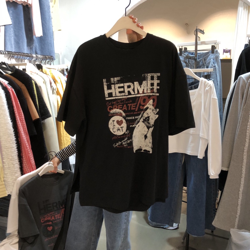 OZ韓國直郵女士新款時尚熱賣推薦休閑人氣職業26春夏T恤OZ.ounceT恤圖色1