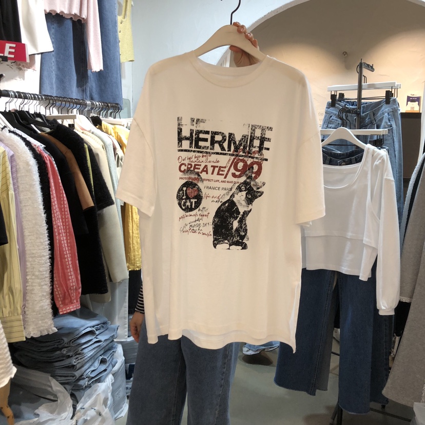 OZ韓國直郵女士新款時尚熱賣推薦休閑人氣職業26春夏T恤OZ.ounceT恤圖色2