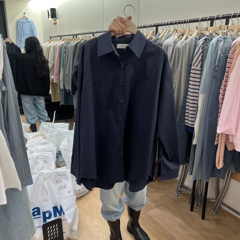 SPAGHETTI韓國東大門直郵女裝新品26春夏推薦休閑襯衫蕾絲衫spaghetti襯衫/蕾絲衫圖色3