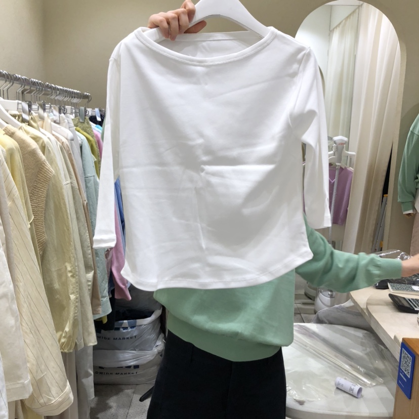 BROCCOLISALAD韓國直郵女裝新款休閑26春夏人氣推薦長袖T恤BROCCOLISALAD長袖T恤圖色2