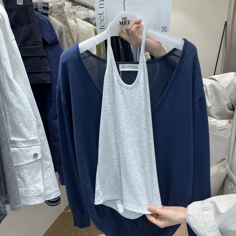 MEET ME韓國代購女士新款職業時尚熱賣吊帶背心不含內搭MEET ME吊帶/背心圖色2