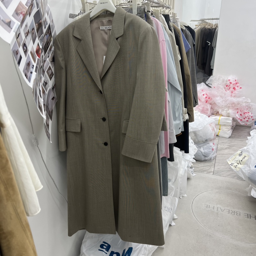 BREATHE韓國東大門代購女士新品休閑熱賣推薦職業長款風衣BREATHE長款風衣圖色2