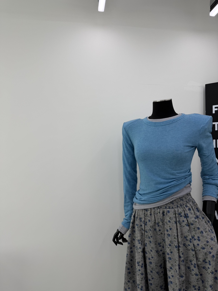 RED-A韓國直郵實拍女裝新款時尚職業推薦休閑人氣長袖T恤RED-A長袖T恤