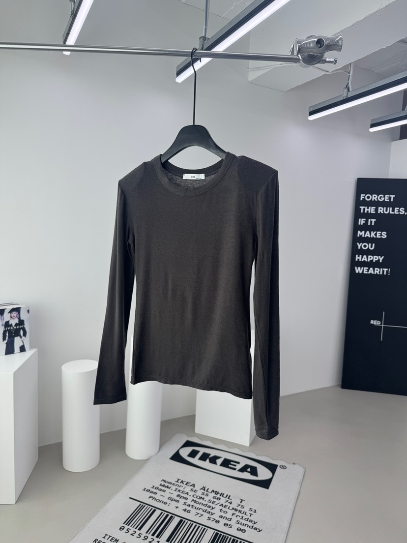 RED-A韓國直郵實拍女裝新款時尚職業推薦休閑人氣長袖T恤RED-A長袖T恤圖色5