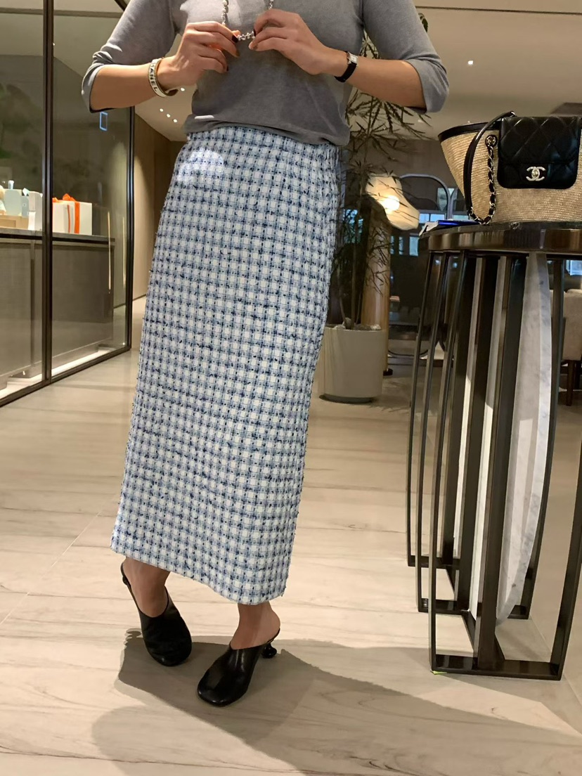 PRIVIE/H/LOW GAUGE韓國直郵實拍女裝新品休閑長裙粗花呢PRIVIE/H/LOW GAUGE長裙圖色2