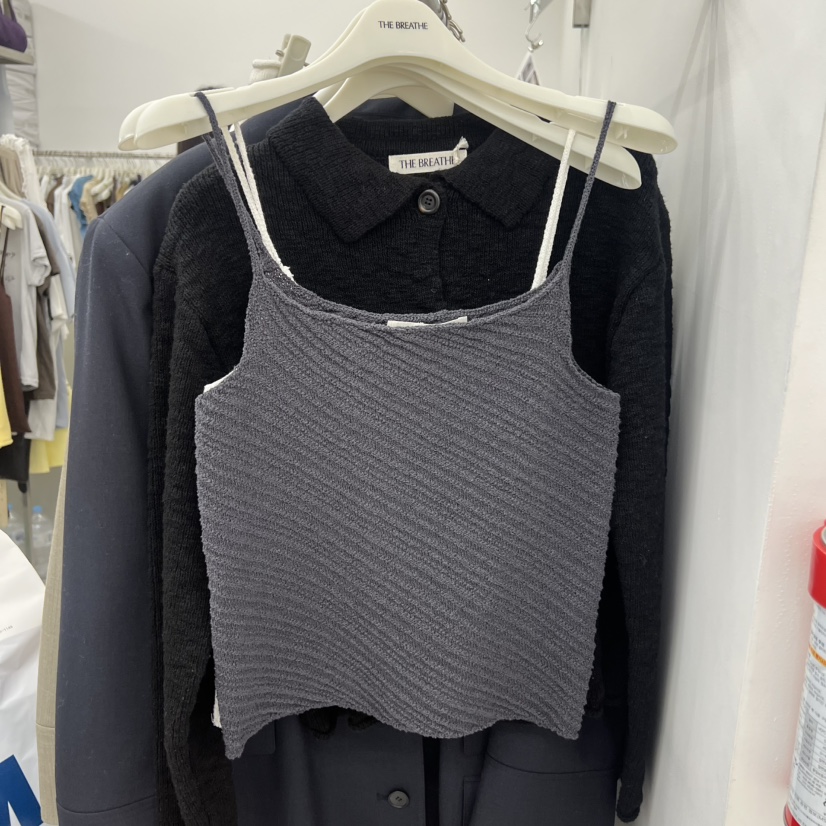 BREATHE韓國東大門代購女士新款26春夏推薦時尚休閑吊帶背心BREATHE吊帶/背心圖色1