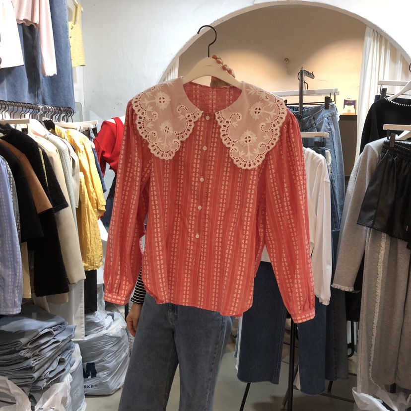 OZ韓國直郵女士新款職業推薦人氣休閑26春夏熱賣襯衫蕾絲衫OZ.ounce襯衫/蕾絲衫圖色1