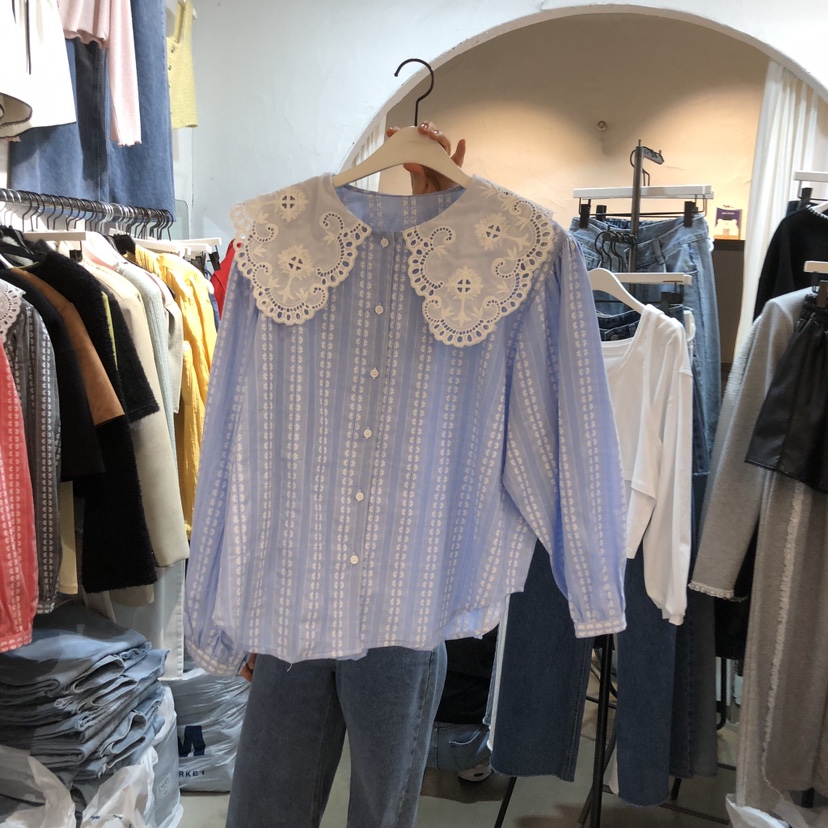 OZ韓國直郵女士新款職業推薦人氣休閑26春夏熱賣襯衫蕾絲衫OZ.ounce襯衫/蕾絲衫圖色2