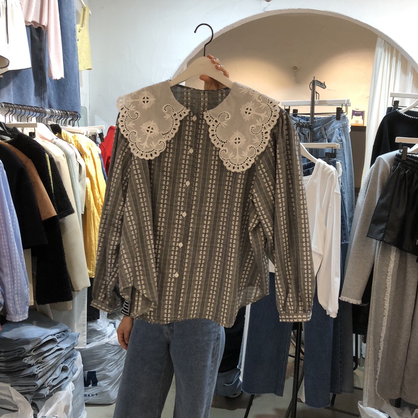 OZ韓國直郵女士新款職業推薦人氣休閑26春夏熱賣襯衫蕾絲衫OZ.ounce襯衫/蕾絲衫圖色3