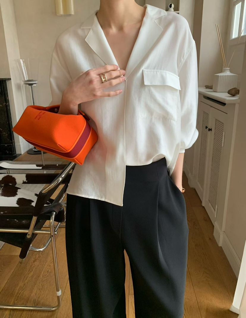 PRIVIE/H/LOW GAUGE韓國直郵實拍女裝新品熱賣襯衫蕾絲衫口袋PRIVIE/H/LOW GAUGE襯衫/蕾絲衫圖色1