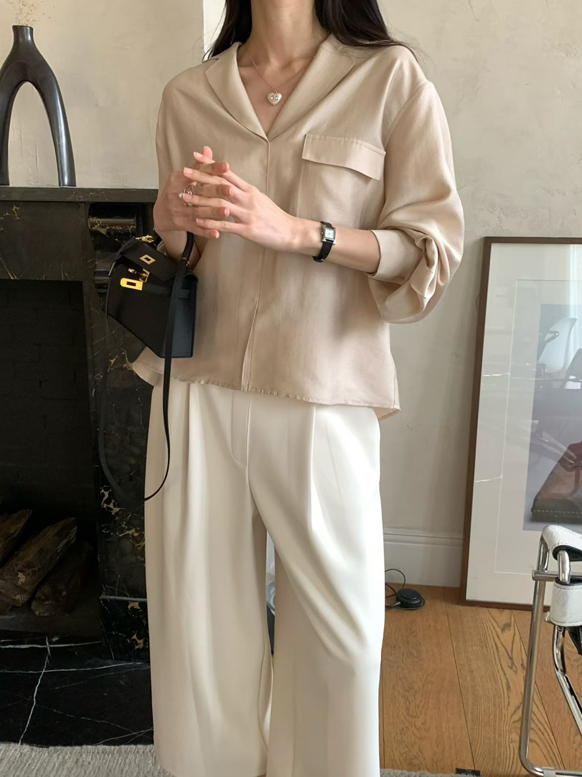 PRIVIE/H/LOW GAUGE韓國直郵實拍女裝新品熱賣襯衫蕾絲衫口袋PRIVIE/H/LOW GAUGE襯衫/蕾絲衫圖色2