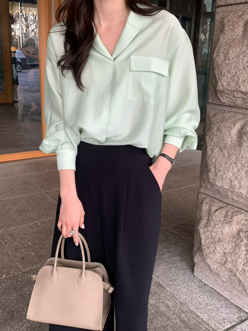 PRIVIE/H/LOW GAUGE韓國直郵實拍女裝新品熱賣襯衫蕾絲衫口袋PRIVIE/H/LOW GAUGE襯衫/蕾絲衫圖色3