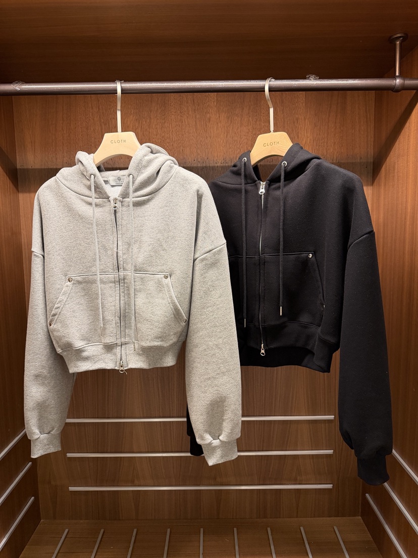 CLOTH韓國直郵實拍女裝新品職業人氣推薦休閑夾克連帽拉鏈衫CLOTH夾克