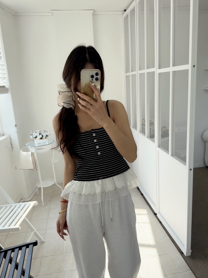 BUTTER-P韓國東大門直郵女士新品推薦熱賣26春夏吊帶背心BUTTER-P吊帶/背心