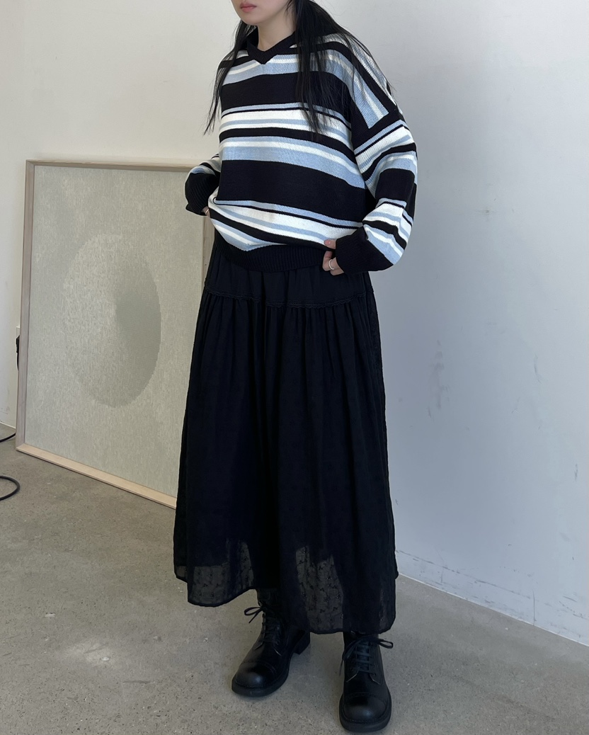 ALLVIBE韓國東大門直郵女士新品職業人氣熱賣26春夏長裙棉ALLVIBE長裙