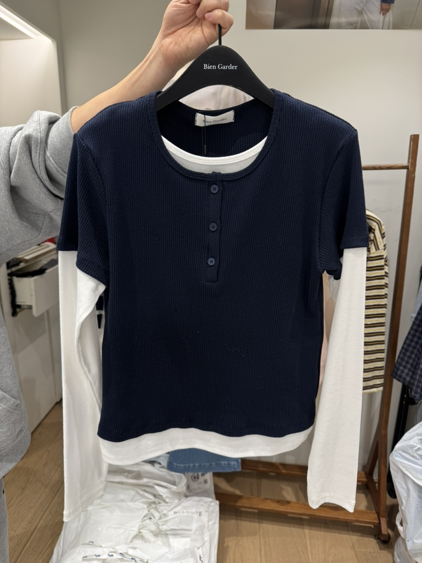 BIEN GARDER韓國直郵女裝新款休閑人氣職業熱賣推薦長袖T恤BIEN GARDER長袖T恤圖色2