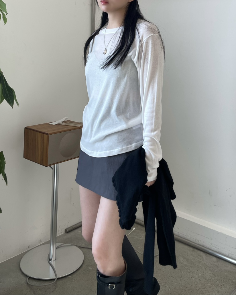 ALLVIBE韓國代購女士新品休閑人氣時尚26春夏長袖T恤天絲ALLVIBE長袖T恤